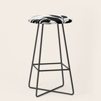Tropical Vibes Black And White Foliage  Stool Gallery Image 1