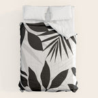 Tropical Vibes Black And White Foliage  Comforter Gallery Image 6