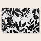 Tropical Vibes Black And White Foliage  Cutting Board Gallery Image 1