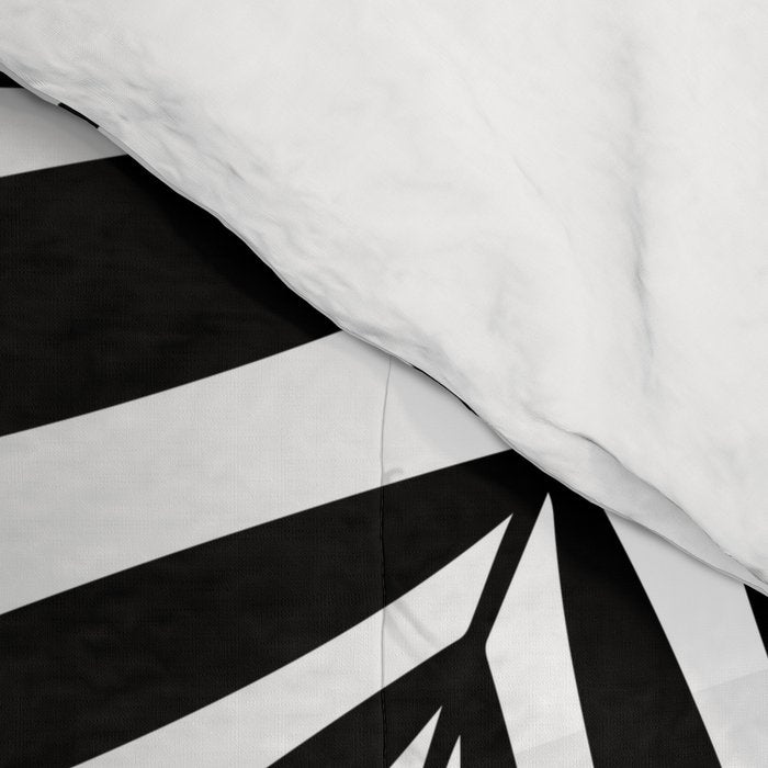 Tropical Vibes Black And White Foliage  Comforter Gallery Image 4