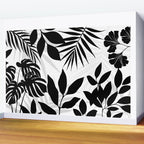 Tropical Vibes Black And White Foliage  Wall Mural Gallery Image 2