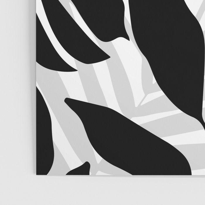 Tropical Vibes Black And White Foliage  Poster Gallery Image 3