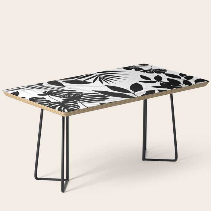 Tropical Vibes Black And White Foliage  Coffee Table Gallery Image 1