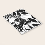 Tropical Vibes Black And White Foliage  Notebook Gallery Image 3