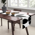 Tropical Vibes Black And White Foliage  Table Runner Gallery Image 2