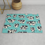 Cow Collection - Turquoise Rug Gallery Image 1