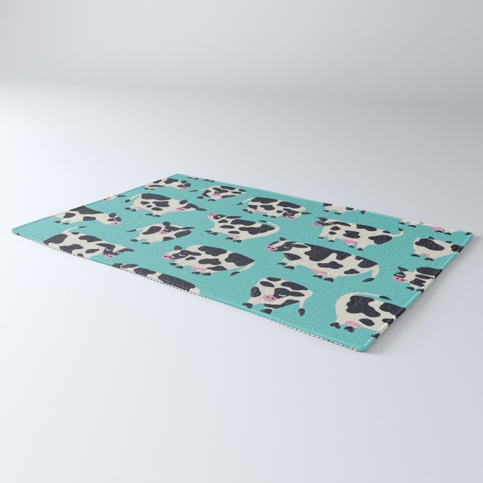 Cow Collection - Turquoise Rug Gallery Image 3