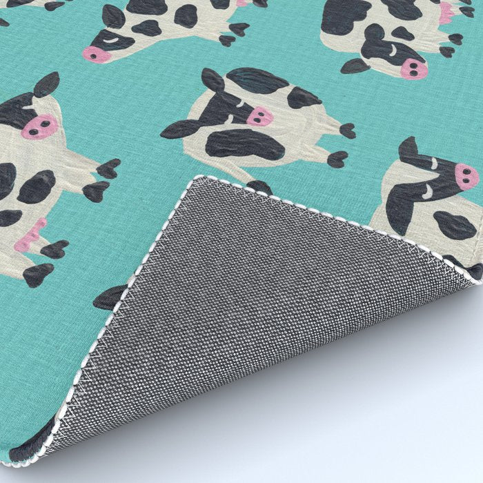 Cow Collection - Turquoise Rug Gallery Image 4