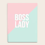 Boss Lady - Pastel Pink and Aqua #bosslady #society6 #typography Notebook Gallery Image 4