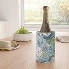 Blue Floral Garden Wine Chiller Gallery Image 4