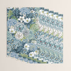 Blue Floral Garden Wrapping Paper Gallery Image 3