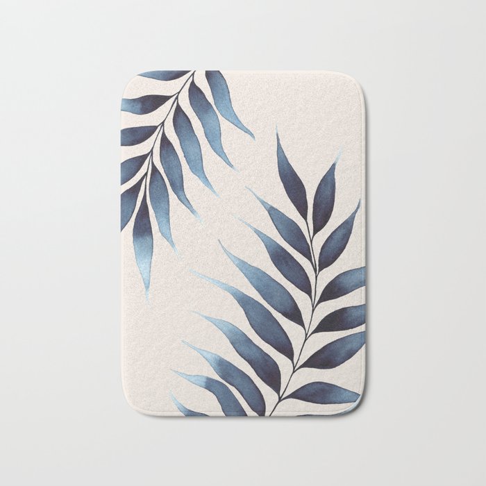 Blue Botanicals No. 6 Bath Mat Gallery Image 1