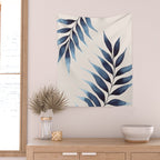 Blue Botanicals No. 6 Wall Tapestry Gallery Image 2