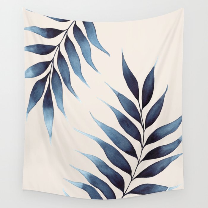 Blue Botanicals No. 6 Wall Tapestry Gallery Image 4