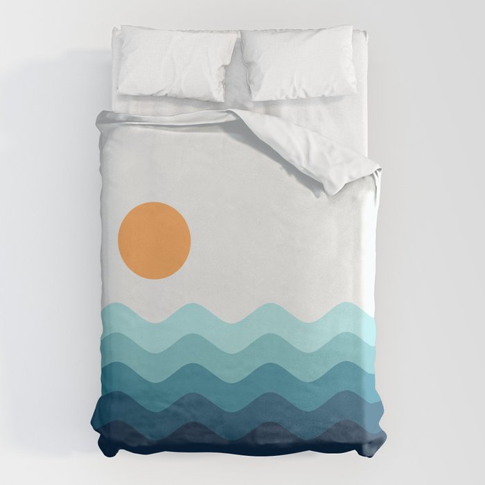 Abstract Landscape 14 Portrait Duvet Cover Gallery Image 6