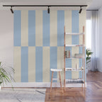 Strippy - Baby Blue Wall Mural Gallery Image 1