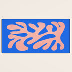 Rose Bud & Azure Blue: Matisse Paper Cutouts 02 Desk Mat Gallery Image 3