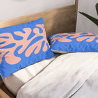 Rose Bud & Azure Blue: Matisse Paper Cutouts 02 Pillow Sham Gallery Image 2
