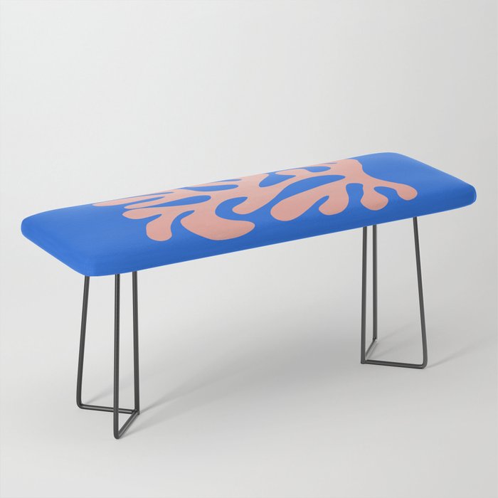 Rose Bud & Azure Blue: Matisse Paper Cutouts 02 Bench Gallery Image 1