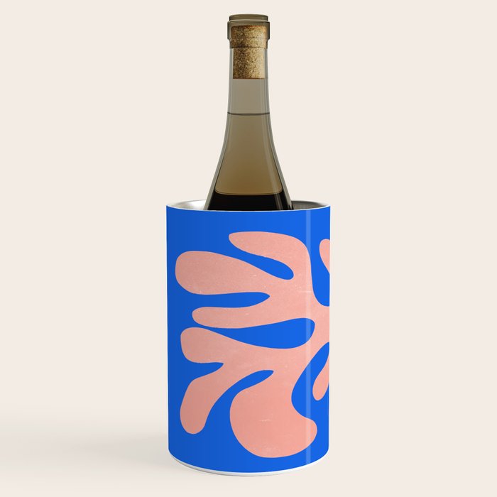 Rose Bud & Azure Blue: Matisse Paper Cutouts 02 Wine Chiller Gallery Image 2
