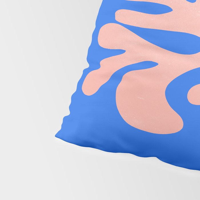 Rose Bud & Azure Blue: Matisse Paper Cutouts 02 Pillow Sham Gallery Image 4
