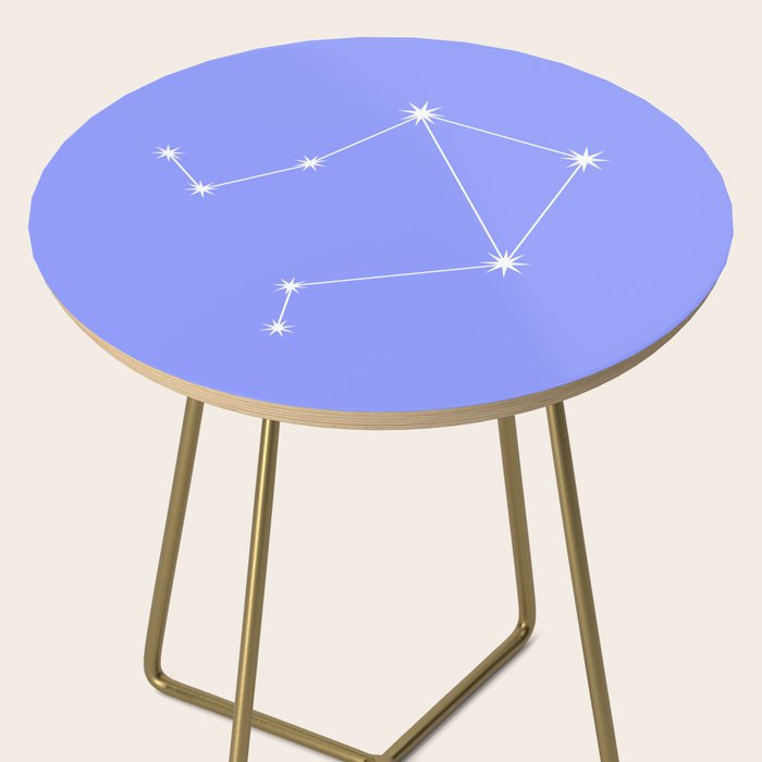 Libra Zodiac Star Constellation Line Art Pastel Purple Side Table Gallery Image 2