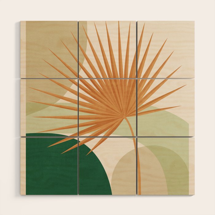 Tropical Leaf- Abstract Art 22/2 Wood Wall Art Gallery Image 1