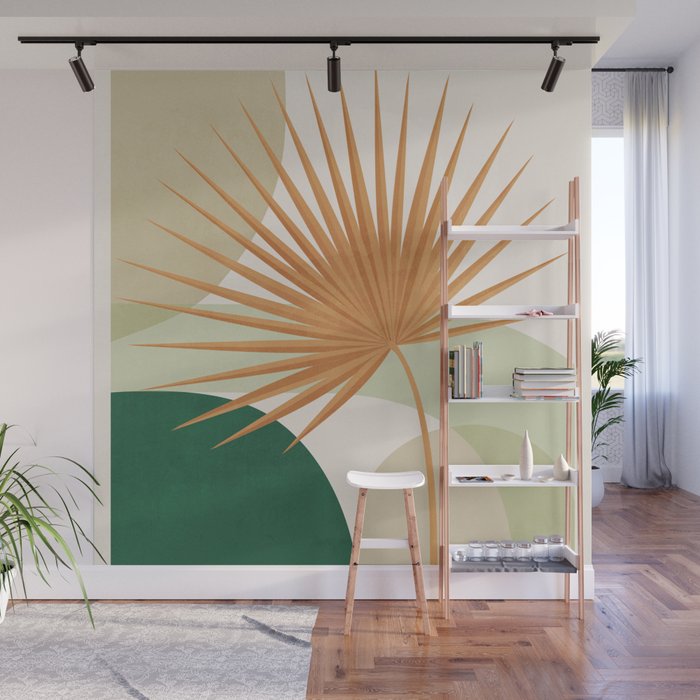 Tropical Leaf- Abstract Art 22/2 Wall Mural Gallery Image 1