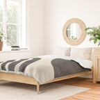 Mid Century Modern - Sun and Rainbow black and white Duvet Cover Gallery Image 2