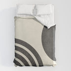Mid Century Modern - Sun and Rainbow black and white Duvet Cover Gallery Image 6
