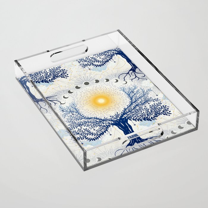Feel the Cosmic Mother Earth Acrylic Tray Gallery Image 1