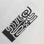 ABSTRACTION 01 | Black and White Abstract Series Yoga Mat Gallery Image 1