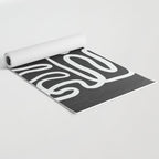 ABSTRACTION 01 | Black and White Abstract Series Yoga Mat Gallery Image 2