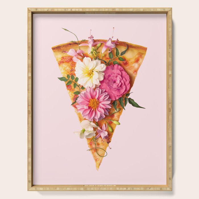 FLORAL PIZZA Serving Tray Gallery Image 1