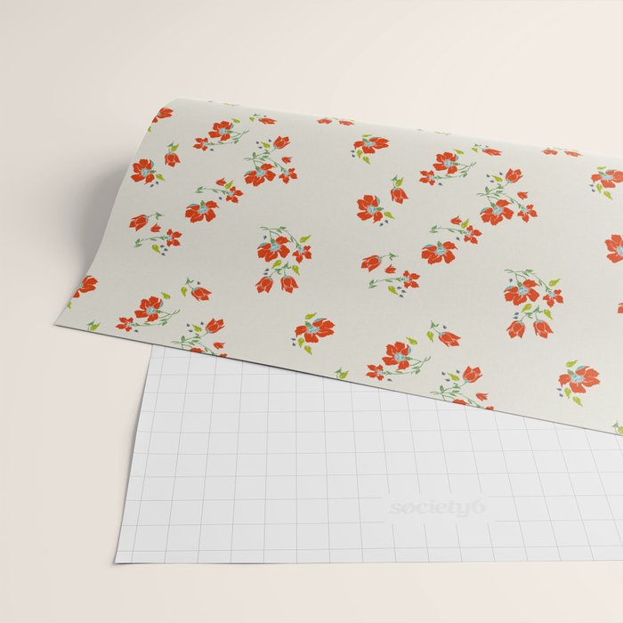 VINTAGE FLORAL Wrapping Paper Gallery Image 2