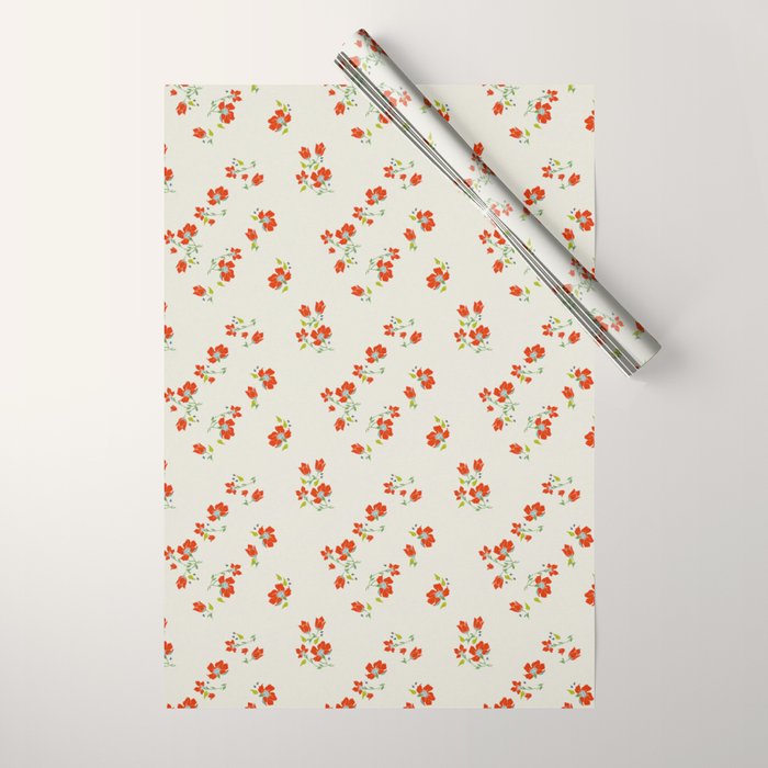 VINTAGE FLORAL Wrapping Paper Gallery Image 1