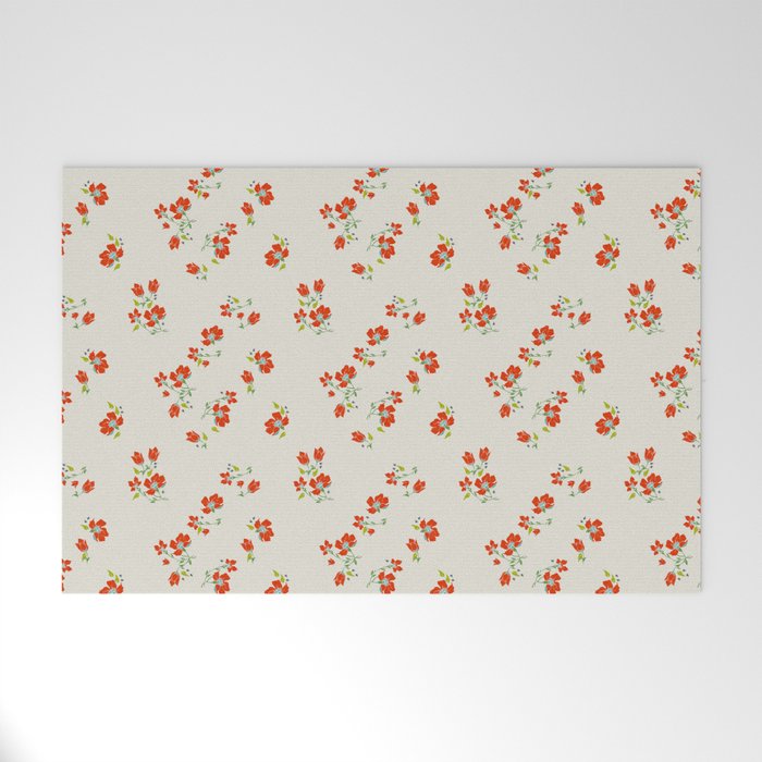 VINTAGE FLORAL Welcome Mat Gallery Image 1