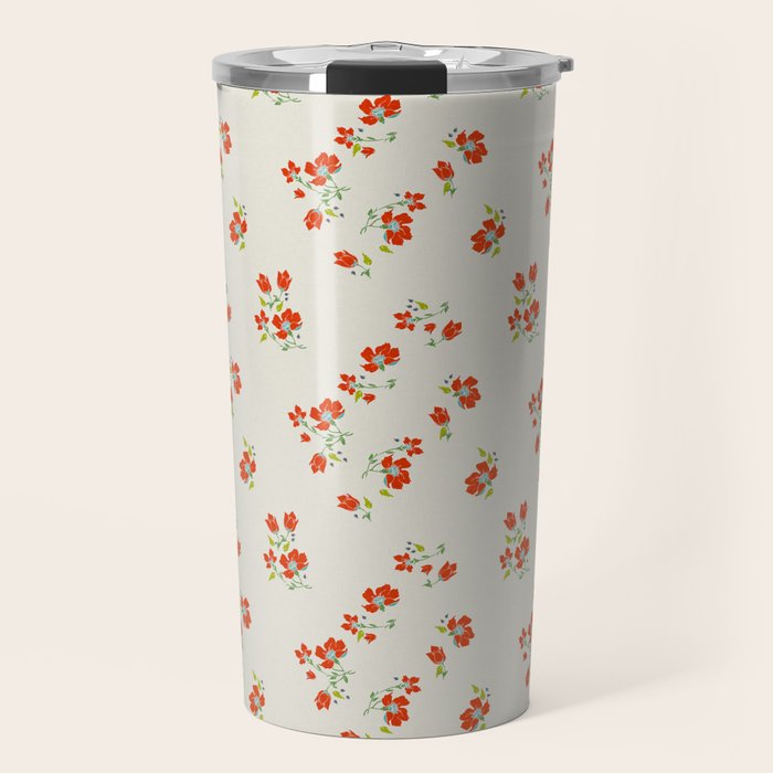 VINTAGE FLORAL Travel Mug Gallery Image 1