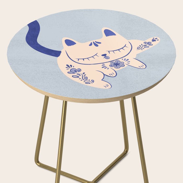 Purrcelin Cat Butt - Delft Porcelain Kitty Side Table Gallery Image 2