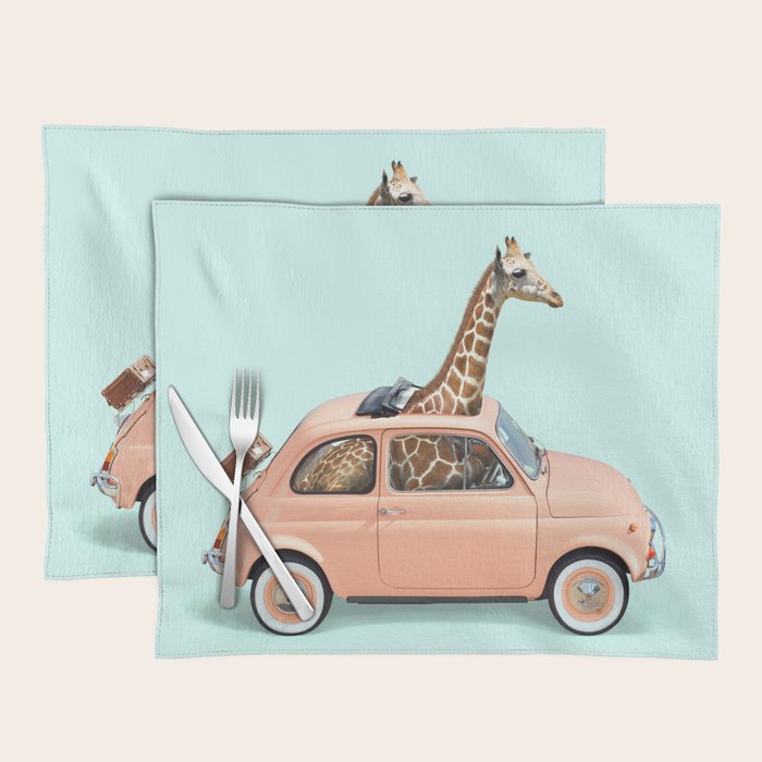 GIRAFFE CAR Placemat Gallery Image 1