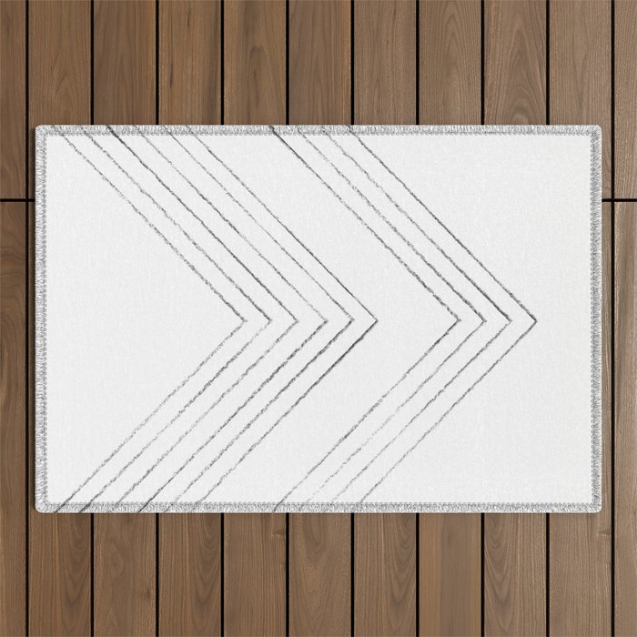 Geometric line art 4 Outdoor Rug Gallery Image 1