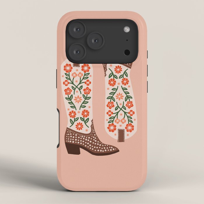 Cowgirl Boots - Orange and Green iPhone Case Gallery Image 3
