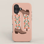 Cowgirl Boots - Orange and Green iPhone Case Gallery Image 1