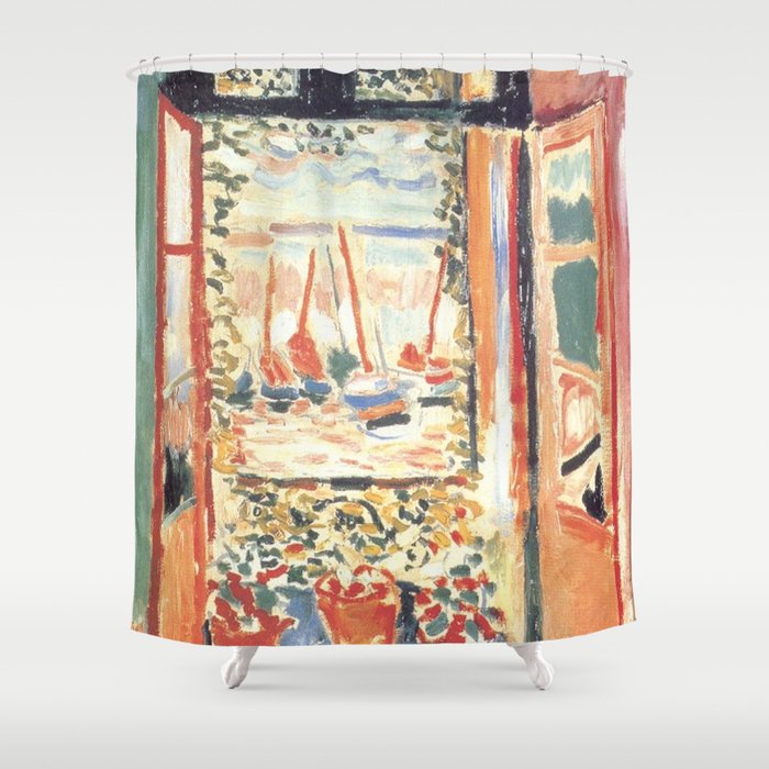 Henri Matisse Open Window at Collioure Shower Curtain Gallery Image 1