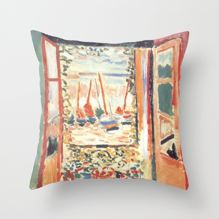 Henri Matisse Open Window at Collioure Throw Pillow Gallery Image 6