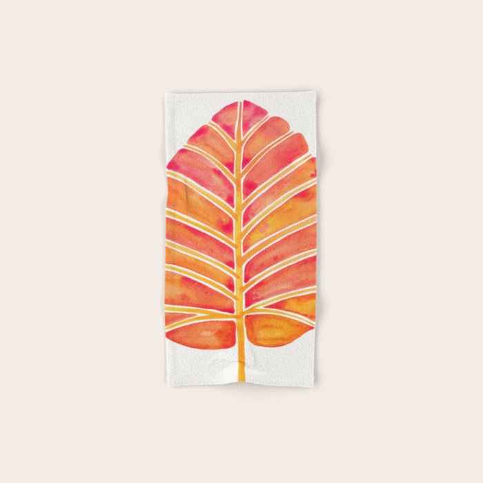 Elephant Ear Alocasia - Peach Palette Bath Towel Gallery Image 1