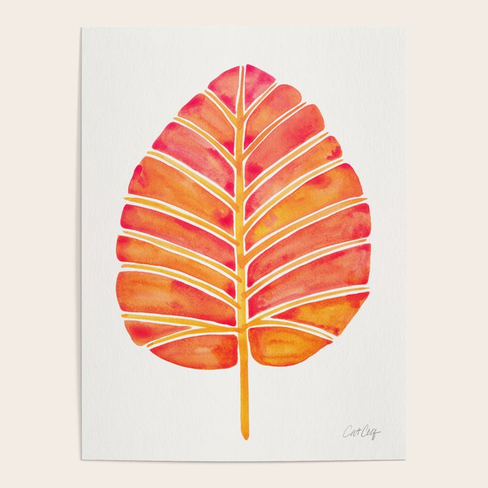 Elephant Ear Alocasia - Peach Palette Poster Gallery Image 1