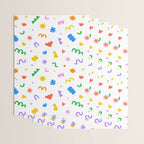 Fun colorful abstract organic shape art pattern Wrapping Paper Gallery Image 3