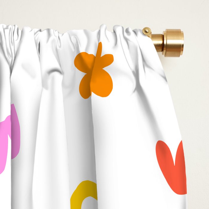 Fun colorful abstract organic shape art pattern Window Curtain Gallery Image 2