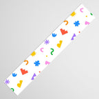 Fun colorful abstract organic shape art pattern Table Runner Gallery Image 3